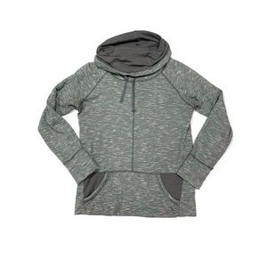 Eddie Bauer Cowl Mock Neck Stripe Sweatshirt Casual Activewear Loungewear